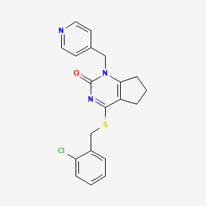 4-((2-chlorobenzyl)thio)-1-(pyridin-4-ylmethyl)-6,7-dihydro-1H-cyclopenta[d]pyrimidin-2(5H)-one