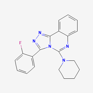 molecular formula C20H18FN5 B2539606 3-(2-氟苯基)-5-哌啶并[1,2,4]三唑并[4,3-c]喹唑啉 CAS No. 338977-93-8