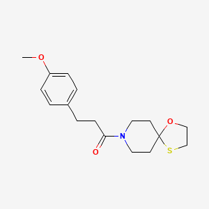3-(4-Methoxyphenyl)-1-{1-oxa-4-thia-8-azaspiro[4.5]decan-8-yl}propan-1-one