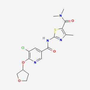 2-(5-chloro-6-((tetrahydrofuran-3-yl)oxy)nicotinamido)-N,N,4-trimethylthiazole-5-carboxamide