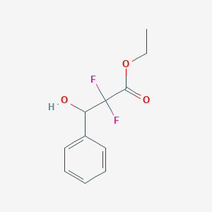 molecular formula C11H12F2O3 B2539625 Ethyl 2,2-difluoro-3-hydroxy-3-phenylpropanoate CAS No. 92207-60-8