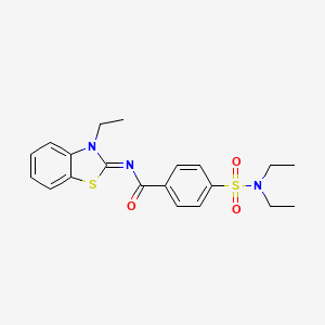 molecular formula C20H23N3O3S2 B2539633 (Z)-4-(N,N-diethylsulfamoyl)-N-(3-ethylbenzo[d]thiazol-2(3H)-ylidene)benzamide CAS No. 850910-67-7