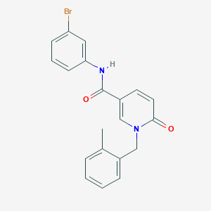 molecular formula C20H17BrN2O2 B2539636 N-(3-bromophenyl)-1-(2-methylbenzyl)-6-oxo-1,6-dihydropyridine-3-carboxamide CAS No. 900009-60-1