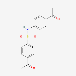 molecular formula C16H15NO4S B2539639 4-acetyl-N-(4-acetylphenyl)benzenesulfonamide CAS No. 3938-65-6