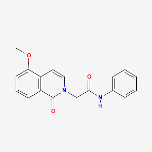 molecular formula C18H16N2O3 B2539642 2-(5-methoxy-1-oxoisoquinolin-2-yl)-N-phenylacetamide CAS No. 868223-29-4