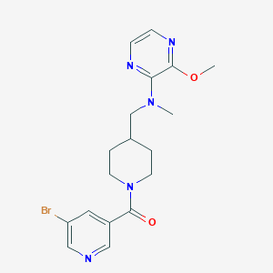molecular formula C18H22BrN5O2 B2539644 (5-Bromopyridin-3-yl)-[4-[[(3-methoxypyrazin-2-yl)-methylamino]methyl]piperidin-1-yl]methanone CAS No. 2415583-20-7
