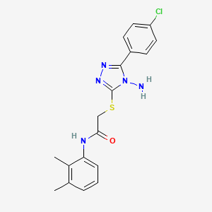 molecular formula C18H18ClN5OS B2539649 2-{[4-amino-5-(4-chlorophenyl)-4H-1,2,4-triazol-3-yl]sulfanyl}-N-(2,3-dimethylphenyl)acetamide CAS No. 573684-32-9