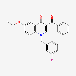 molecular formula C25H20FNO3 B2539654 3-benzoyl-6-ethoxy-1-(3-fluorobenzyl)quinolin-4(1H)-one CAS No. 866589-54-0