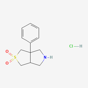 3a-Phenyl-1,3,4,5,6,6a-hexahydrothieno[3,4-c]pyrrole 2,2-dioxide;hydrochloride