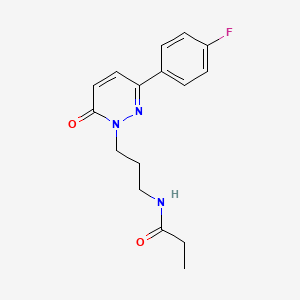 molecular formula C16H18FN3O2 B2539667 N-(3-(3-(4-fluorophenyl)-6-oxopyridazin-1(6H)-yl)propyl)propionamide CAS No. 1021075-67-1