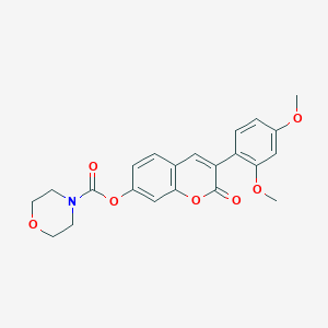 3-(2,4-dimethoxyphenyl)-2-oxo-2H-chromen-7-yl morpholine-4-carboxylate
