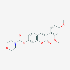 molecular formula C22H21NO7 B2539673 3-(2,4-dimethoxyphenyl)-2-oxo-2H-chromen-7-yl morpholine-4-carboxylate CAS No. 879566-60-6