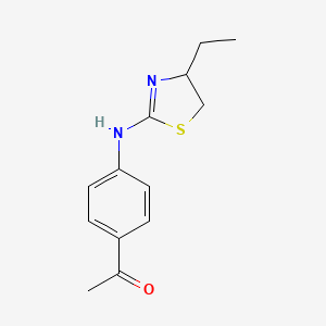molecular formula C13H16N2OS B2539692 1-{4-[(4-Ethyl-4,5-dihydro-1,3-thiazol-2-yl)amino]phenyl}ethan-1-one CAS No. 380346-04-3