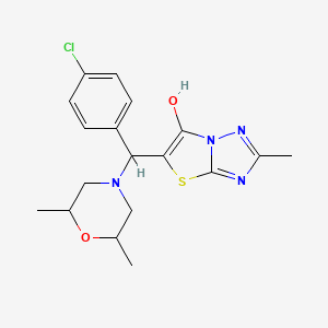 5-((4-Chlorophenyl)(2,6-dimethylmorpholino)methyl)-2-methylthiazolo[3,2-b][1,2,4]triazol-6-ol