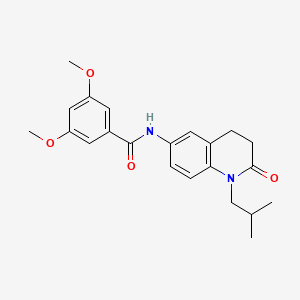 molecular formula C22H26N2O4 B2539700 N-(1-isobutyl-2-oxo-1,2,3,4-tetrahydroquinolin-6-yl)-3,5-dimethoxybenzamide CAS No. 946372-16-3