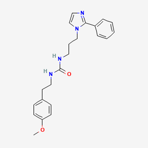 molecular formula C22H26N4O2 B2539707 1-(4-methoxyphenethyl)-3-(3-(2-phenyl-1H-imidazol-1-yl)propyl)urea CAS No. 1421489-98-6