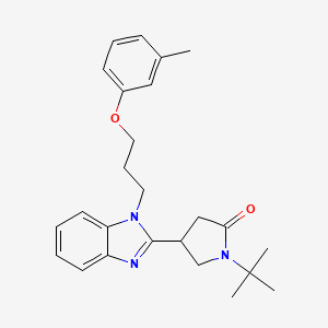1-(tert-butyl)-4-(1-(3-(m-tolyloxy)propyl)-1H-benzo[d]imidazol-2-yl)pyrrolidin-2-one