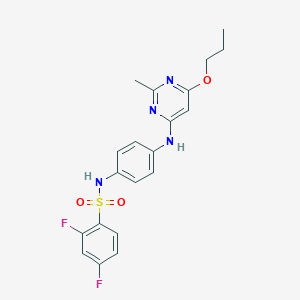 2,4-difluoro-N-(4-((2-methyl-6-propoxypyrimidin-4-yl)amino)phenyl)benzenesulfonamide