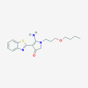 molecular formula C18H23N3O2S B253972 5-amino-4-(1,3-benzothiazol-2-yl)-1-(3-butoxypropyl)-2H-pyrrol-3-one 