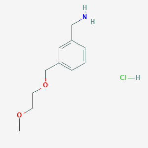 molecular formula C11H18ClNO2 B2539723 [3-(2-Methoxyethoxymethyl)phenyl]methanamine;hydrochloride CAS No. 2580230-98-2