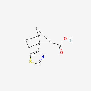 molecular formula C10H11NO2S B2539725 1-(1,3-Thiazol-4-yl)bicyclo[2.1.1]hexane-5-carboxylic acid CAS No. 2230804-15-4