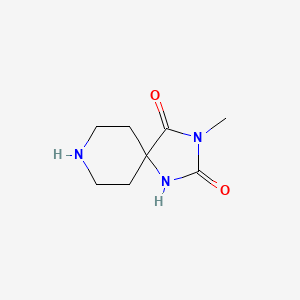 molecular formula C8H13N3O2 B2539726 3-Methyl-1,3,8-triazaspiro[4.5]decane-2,4-dione CAS No. 51959-57-0