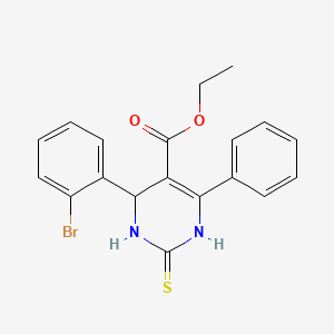 Ethyl 4-(2-bromophenyl)-6-phenyl-2-sulfanylidene-3,4-dihydro-1H-pyrimidine-5-carboxylate