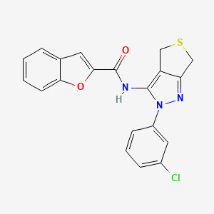 N-(2-(3-chlorophenyl)-4,6-dihydro-2H-thieno[3,4-c]pyrazol-3-yl)benzofuran-2-carboxamide