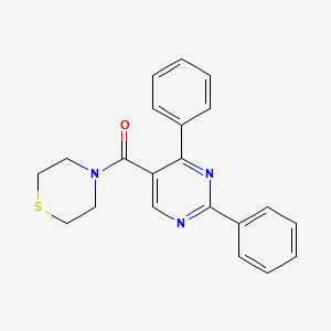 (2,4-Diphenyl-5-pyrimidinyl)(1,4-thiazinan-4-yl)methanone