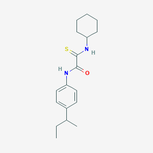 molecular formula C18H26N2OS B2539751 N-(4-butan-2-ylphenyl)-2-(cyclohexylamino)-2-sulfanylideneacetamide CAS No. 329079-15-4