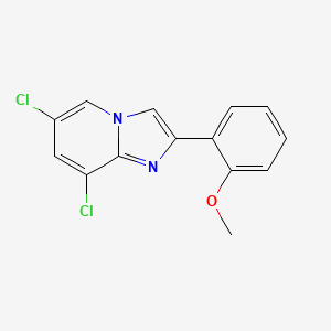 molecular formula C14H10Cl2N2O B2539771 6,8-Dichloro-2-(2-methoxyphenyl)imidazo[1,2-a]pyridine CAS No. 353258-15-8