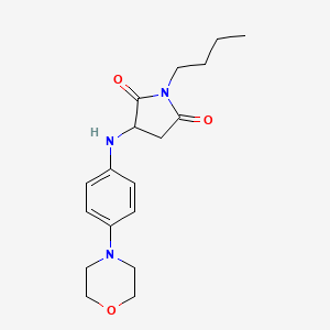 molecular formula C18H25N3O3 B2539772 1-丁基-3-((4-吗啉苯基)氨基)吡咯烷-2,5-二酮 CAS No. 1008927-40-9