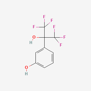 molecular formula C9H6F6O2 B2539776 3-(1,1,1,3,3,3-Hexafluoro-2-hydroxypropan-2-yl)phenol CAS No. 2366994-60-5