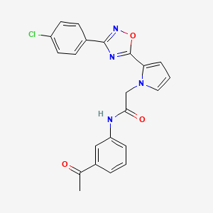 N-(3-acetylphenyl)-2-(2-(3-(4-chlorophenyl)-1,2,4-oxadiazol-5-yl)-1H-pyrrol-1-yl)acetamide