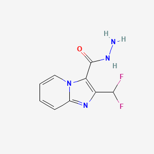 molecular formula C9H8F2N4O B2539789 2-(二氟甲基)咪唑并[1,2-a]吡啶-3-碳酰肼 CAS No. 2451256-41-8