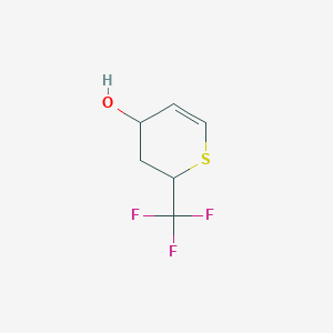 molecular formula C6H7F3OS B2539792 2-(trifluoromethyl)-3,4-dihydro-2H-thiopyran-4-ol CAS No. 1803592-09-7