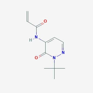 molecular formula C11H15N3O2 B2539797 N-(2-tert-butyl-3-oxo-2,3-dihydropyridazin-4-yl)prop-2-enamide CAS No. 2459725-58-5