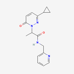 2-(3-cyclopropyl-6-oxopyridazin-1(6H)-yl)-N-(pyridin-2-ylmethyl)propanamide