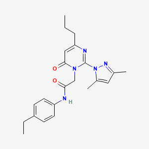 2-(2-(3,5-dimethyl-1H-pyrazol-1-yl)-6-oxo-4-propylpyrimidin-1(6H)-yl)-N-(4-ethylphenyl)acetamide