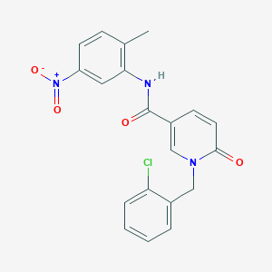 molecular formula C20H16ClN3O4 B2539835 1-[(2-chlorophenyl)methyl]-N-(2-methyl-5-nitrophenyl)-6-oxopyridine-3-carboxamide CAS No. 941973-34-8
