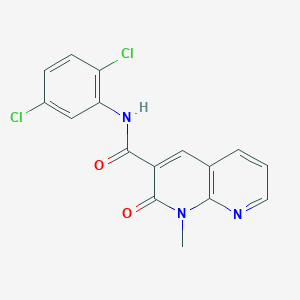 molecular formula C16H11Cl2N3O2 B2539836 N-(2,5-dichlorophenyl)-1-methyl-2-oxo-1,2-dihydro-1,8-naphthyridine-3-carboxamide CAS No. 899741-24-3