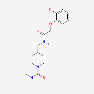 molecular formula C17H24FN3O3 B2539847 4-{[2-(2-fluorophenoxy)acetamido]methyl}-N,N-dimethylpiperidine-1-carboxamide CAS No. 2097914-27-5