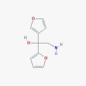 molecular formula C10H11NO3 B2539854 2-Amino-1-(furan-2-yl)-1-(furan-3-yl)ethanol CAS No. 2380188-60-1