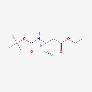 molecular formula C12H21NO4 B2539859 N-Boc-(+/-)-ethyl-3-aminopent-4-enoate CAS No. 1335042-06-2