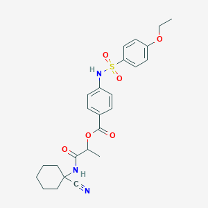 molecular formula C25H29N3O6S B2539869 [1-[(1-Cyanocyclohexyl)amino]-1-oxopropan-2-yl] 4-[(4-ethoxyphenyl)sulfonylamino]benzoate CAS No. 878245-13-7