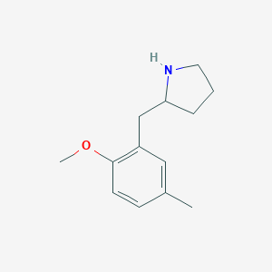 molecular formula C13H19NO B253987 2-[(2-Methoxy-5-methylphenyl)methyl]pyrrolidine 
