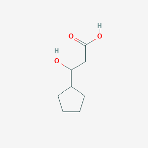 molecular formula C8H14O3 B2539879 3-Cyclopentyl-3-hydroxypropanoic acid CAS No. 5660-76-4