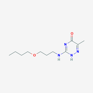 molecular formula C11H20N4O2 B253988 3-(3-butoxypropylamino)-6-methyl-2H-1,2,4-triazin-5-one 