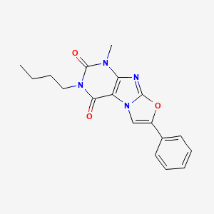 molecular formula C18H18N4O3 B2539880 3-butyl-1-methyl-7-phenyloxazolo[2,3-f]purine-2,4(1H,3H)-dione CAS No. 899997-66-1