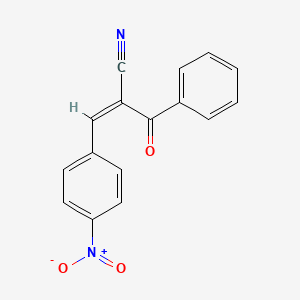 molecular formula C16H10N2O3 B2539884 3-(4-Nitrophenyl)-2-(phenylcarbonyl)prop-2-enenitrile CAS No. 101220-38-6